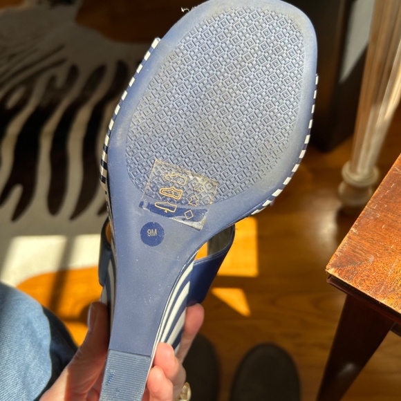 High Heel Slingback Tory Burch Wedge Sandals - Picture 4 of 9